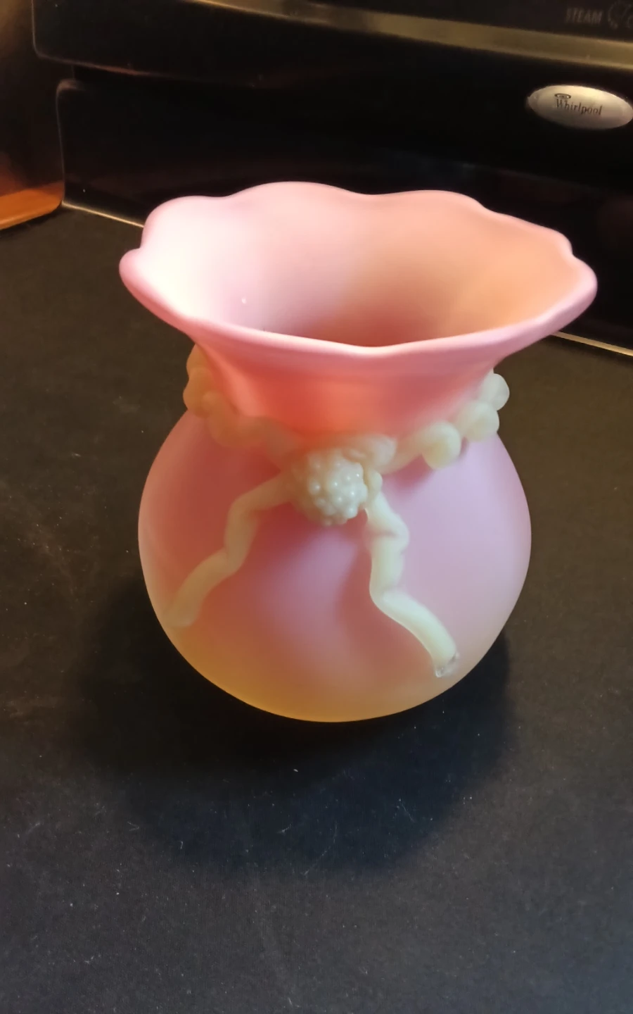 Vintage Murano Burmese Satin Uranium Glass