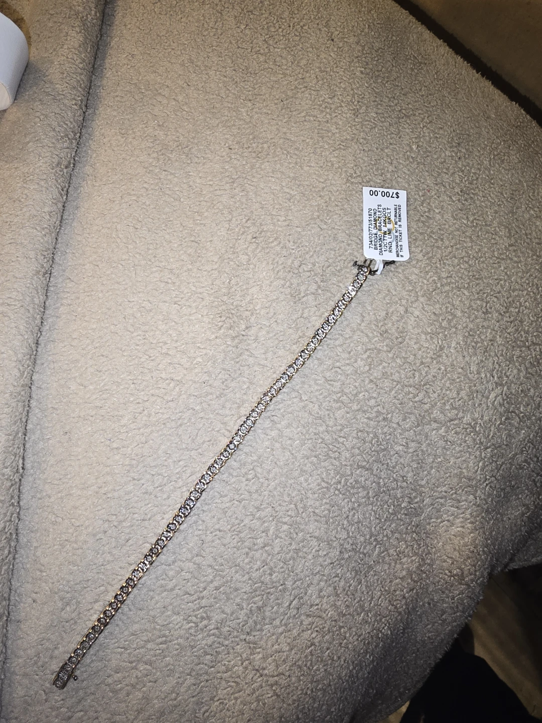 14K Gold 1/2CTTW Round Diamond Line Bracelet - photo 2