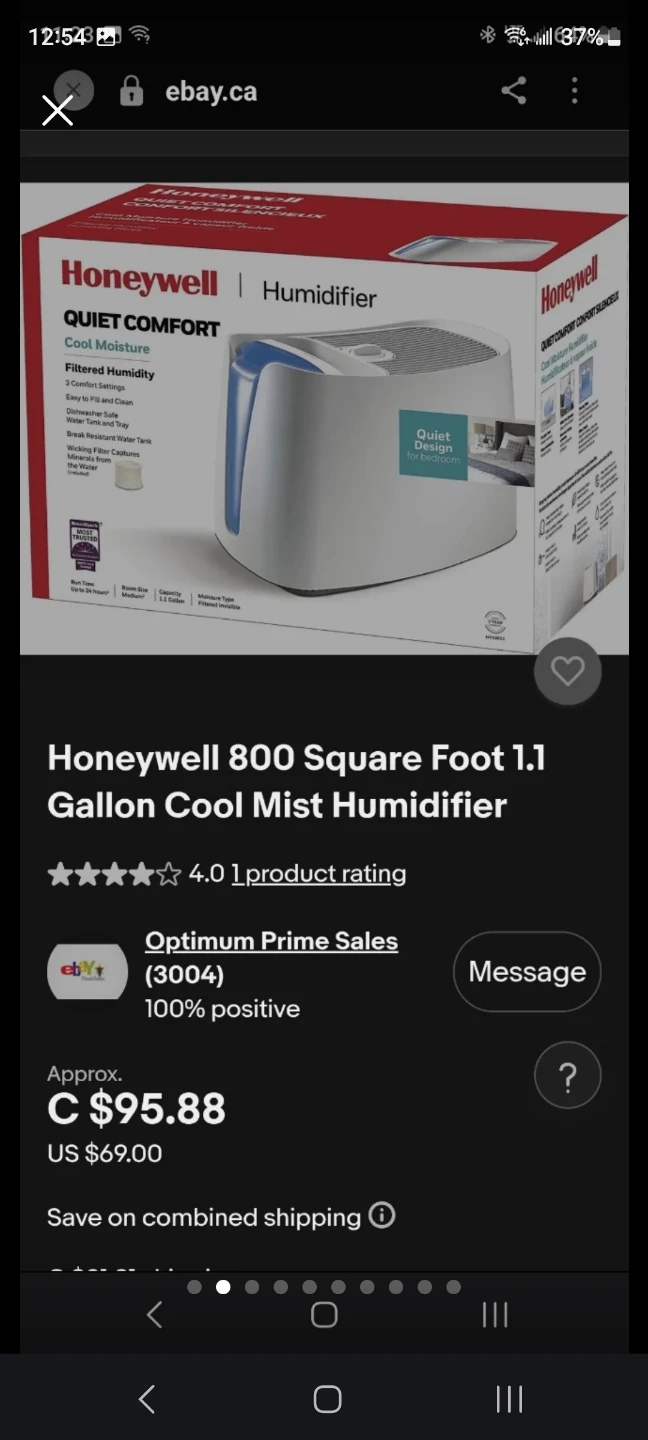 Honeywell Quiet Comfort Cool Mist Humidifier - photo 2