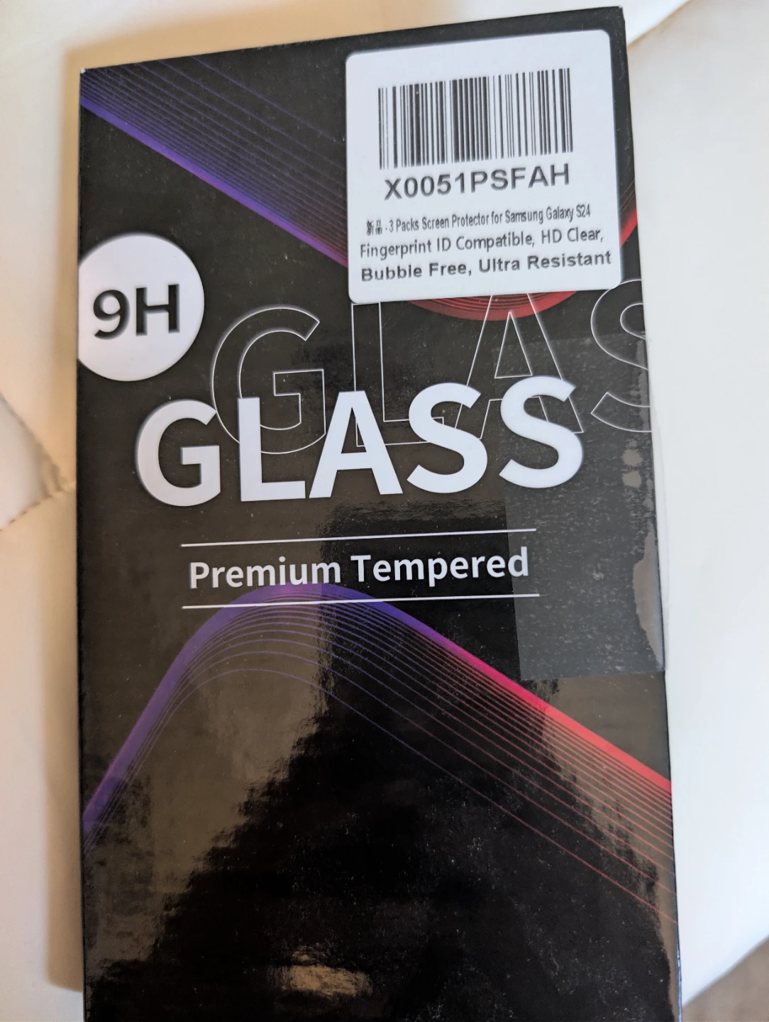 3 Pack Samsung Galaxy S24 Tempered Glass Screen Protectors