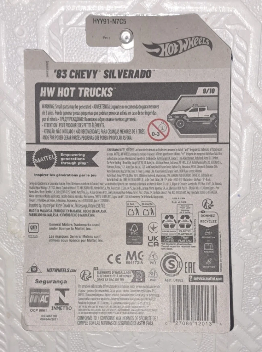 Hot Wheels 83 Chevy Silverado Diecast Truck - photo 4