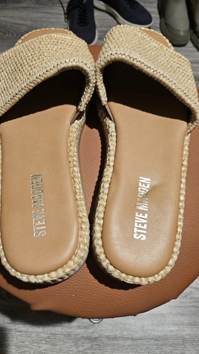Steve Madden Raffia Platform Slide Sandals - photo 3