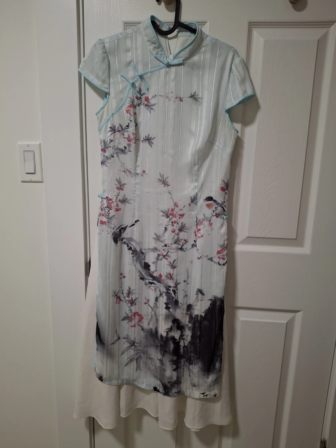 Floral Print Cheongsam Dress