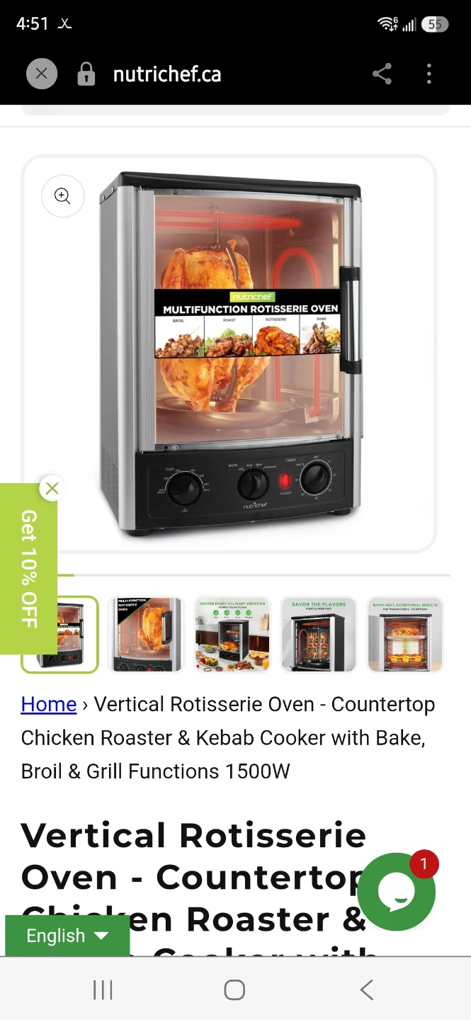 NutriChef Vertical Rotisserie Oven - photo 3