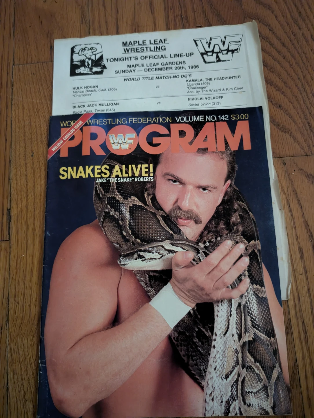 Vintage WWF Maple Leaf Wrestling Program Vol. 142