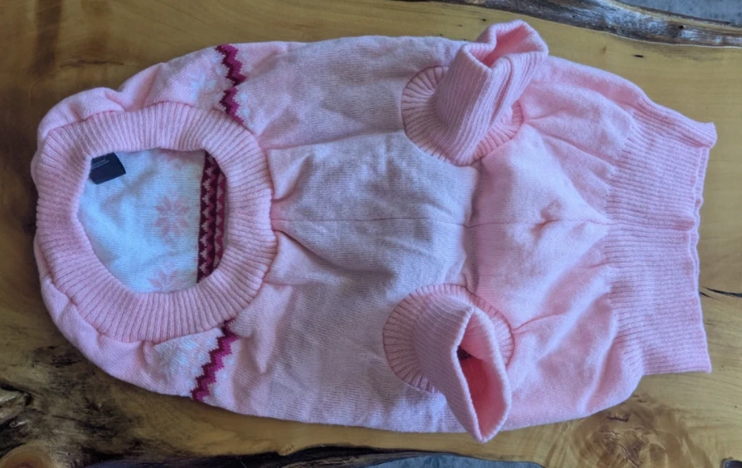 Pink Candy Cane Dog Sweater - photo 2