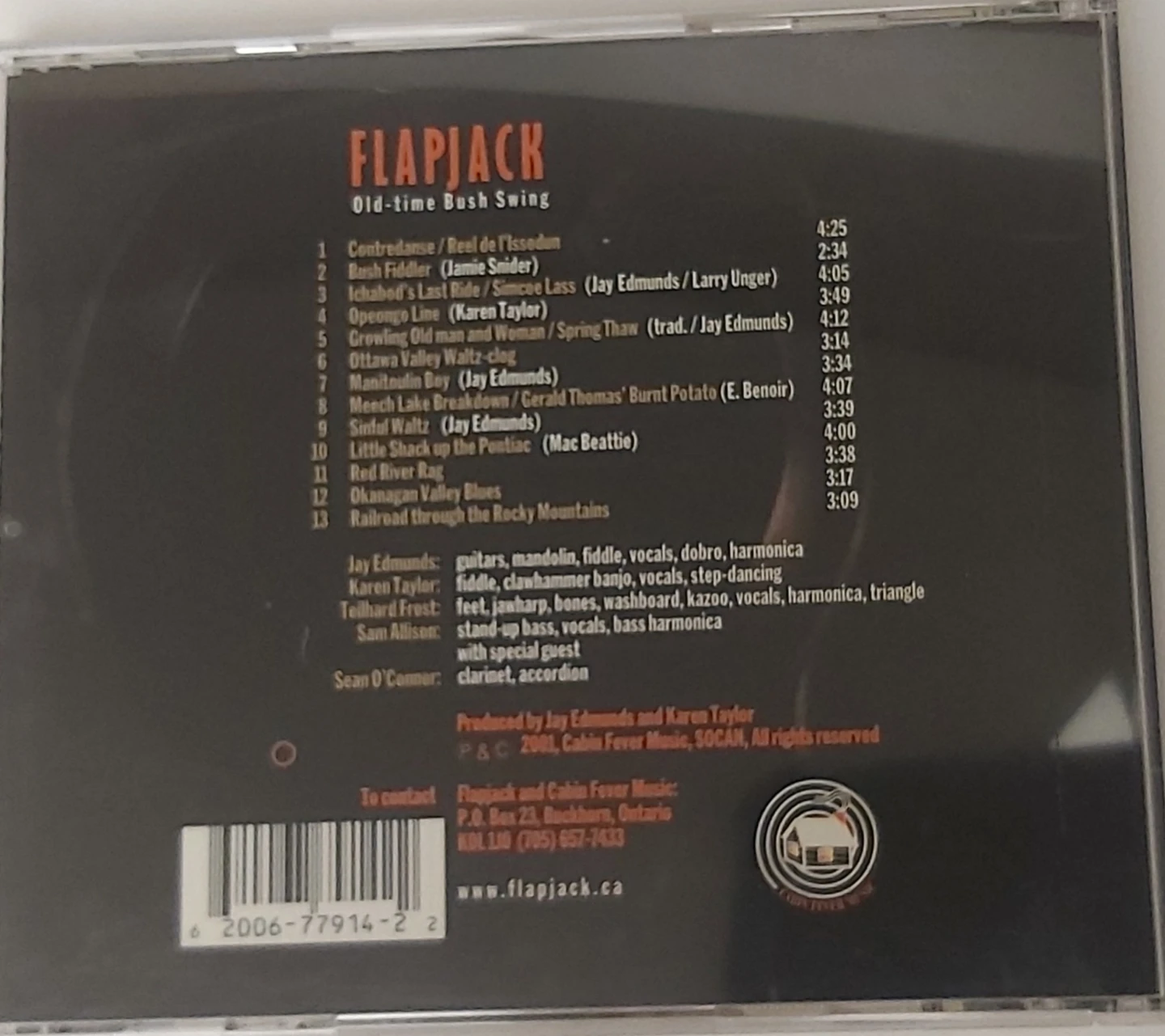 Flapjack - Old-time Bush Swing CD - photo 2