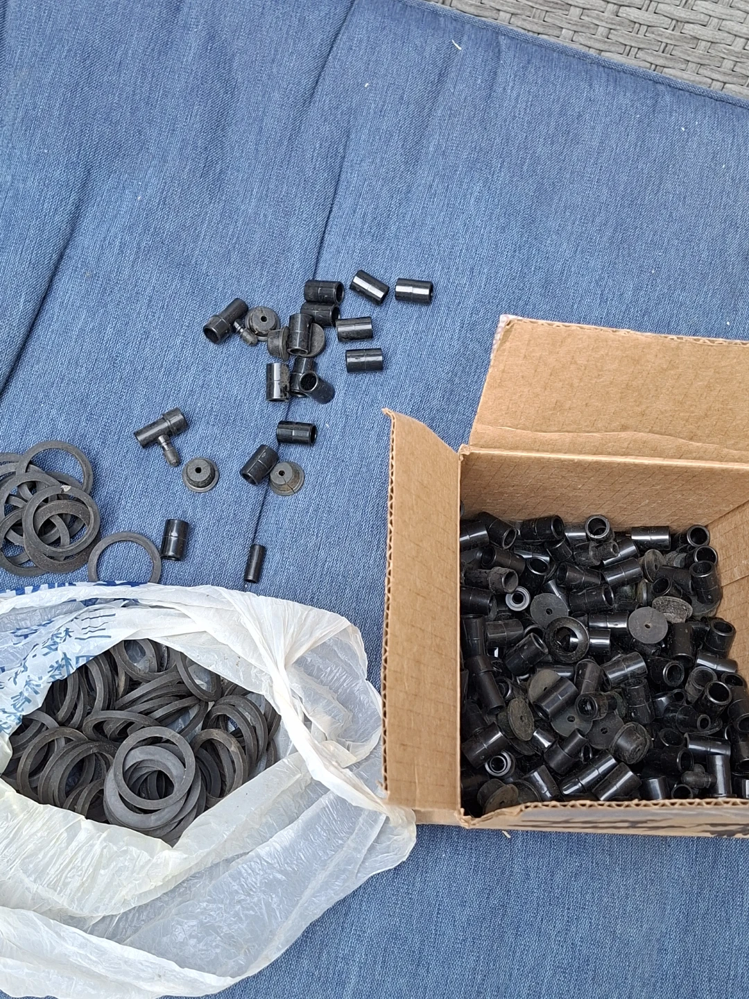 Assorted Rubber Washers and Plastic Connectors
