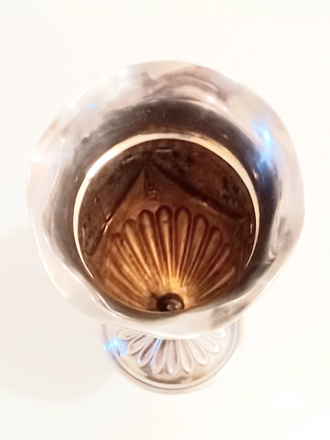 Unique Antique Sterling Silver Rare Trumpet Vase - photo 4