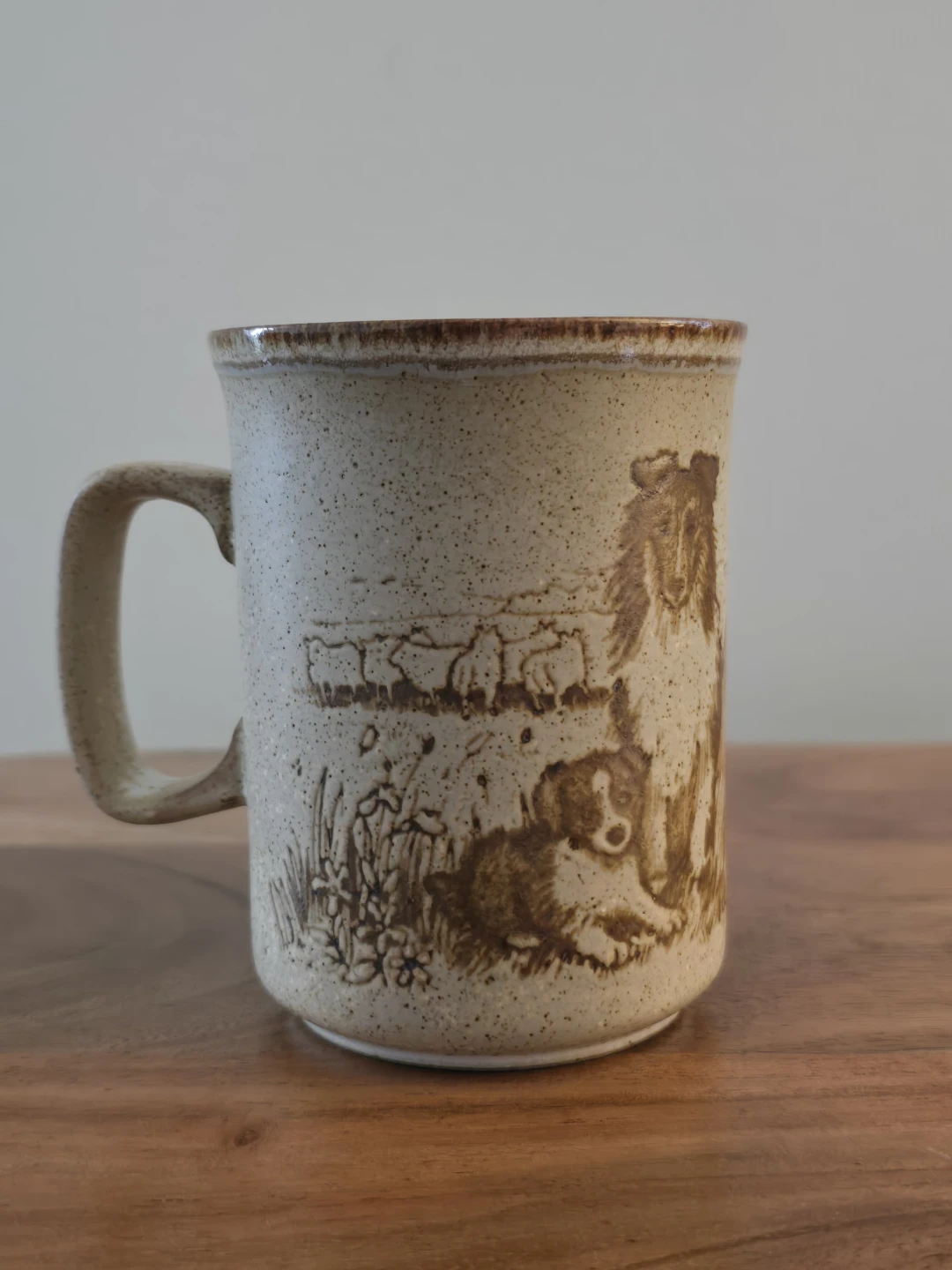 Vintage Dunoon Ceramics Speckled Ceramic Collie Dog Mug - photo 3