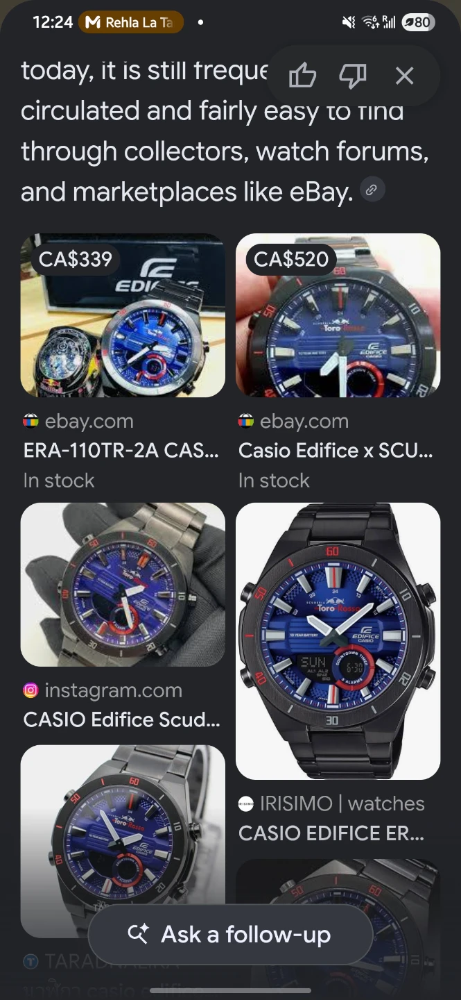 Casio Edifice Scuderia Toro Rosso Limited Edition Watch - photo 3