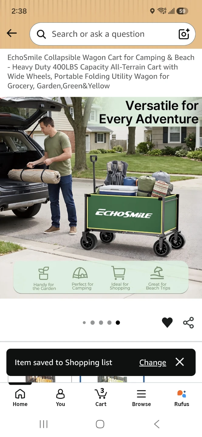EchoSmile Collapsible Utility Wagon Cart - photo 3