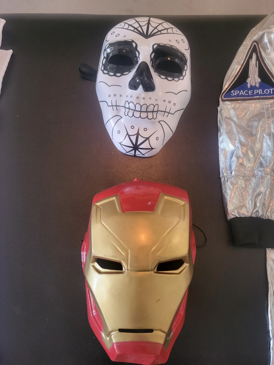 Two Costume Masks Iron Man and Sugar Skull