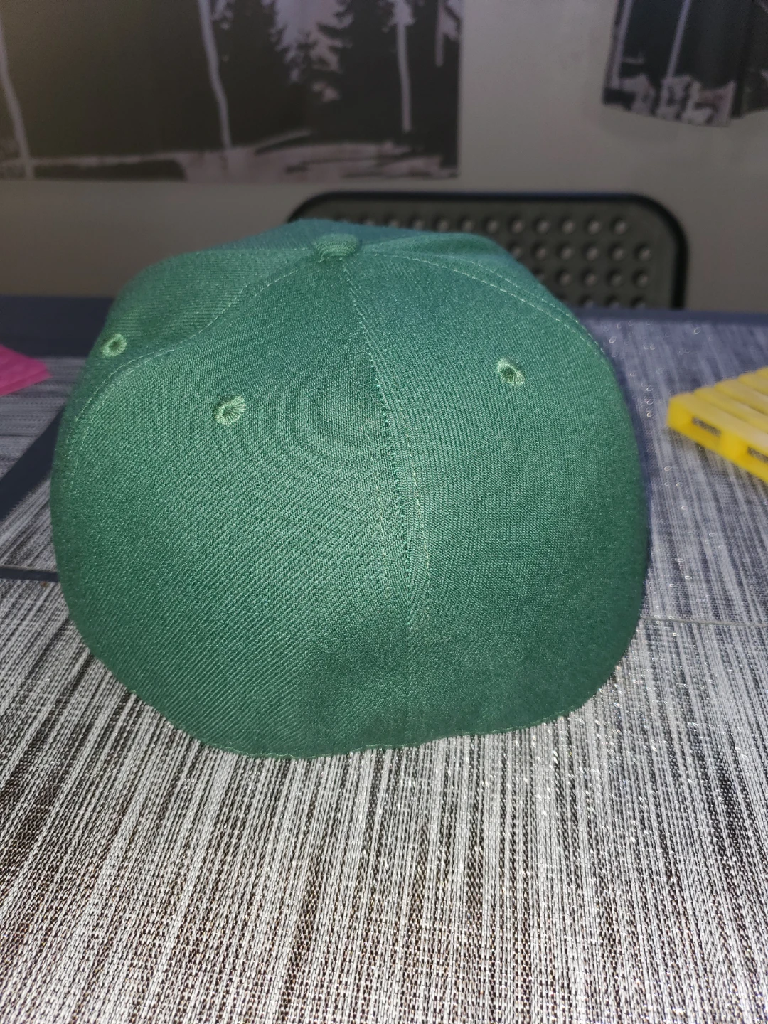 Green Fitted Baseball Cap Size 7 3/4 - photo 2