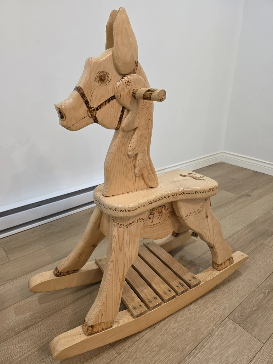 Vintage Wooden Rocking Horse Handmade - photo 2