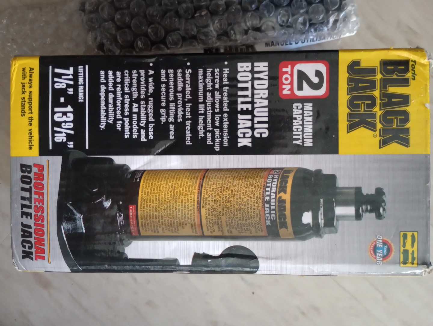 Torin Black Jack 2 Ton Hydraulic Bottle Jack - photo 5