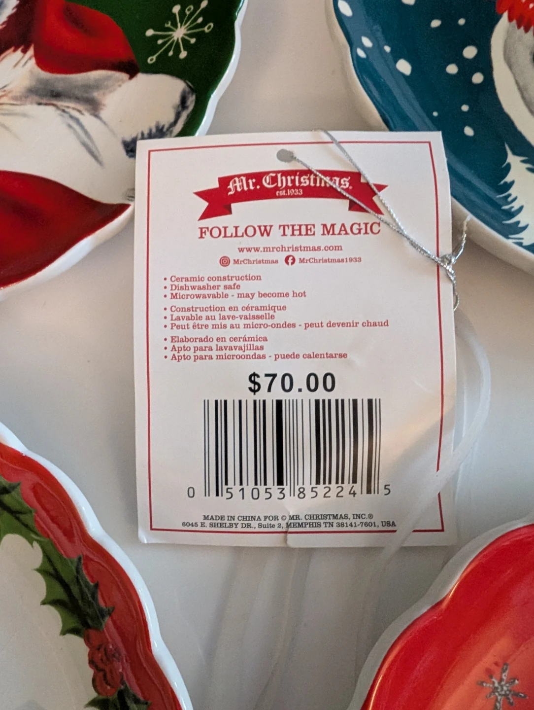 Mr Christmas Vintage Plate Set - photo 3
