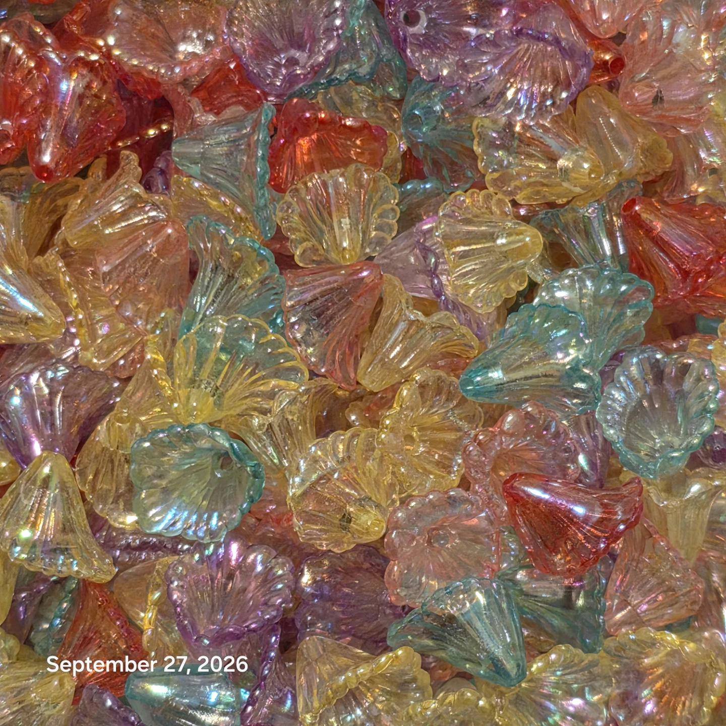 Assorted Multi-Coloured Flower Craft Beads - photo 3