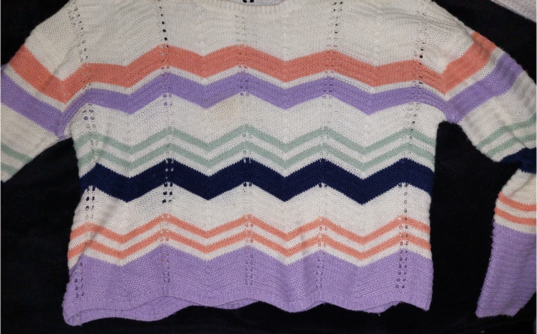 Chevron Multi-Coloured Knit Sweater