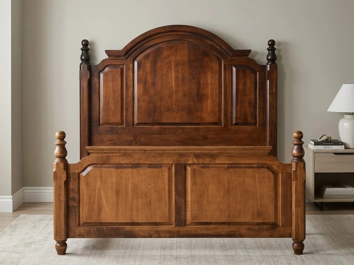 Solid Wood Traditional Queen Bed Frame - photo 4
