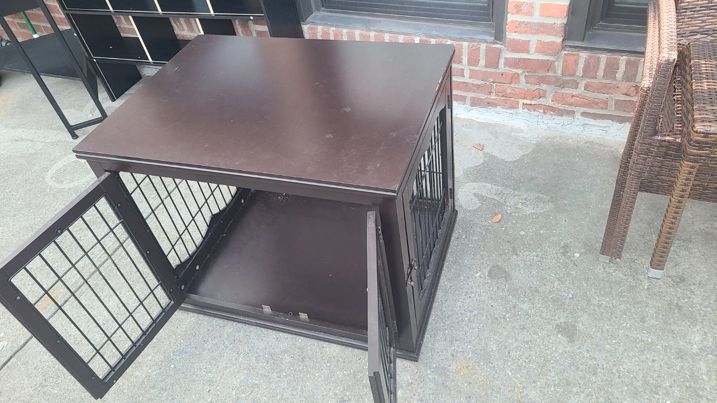 Dark Brown Wooden Furniture Style Dog Crate - photo 4