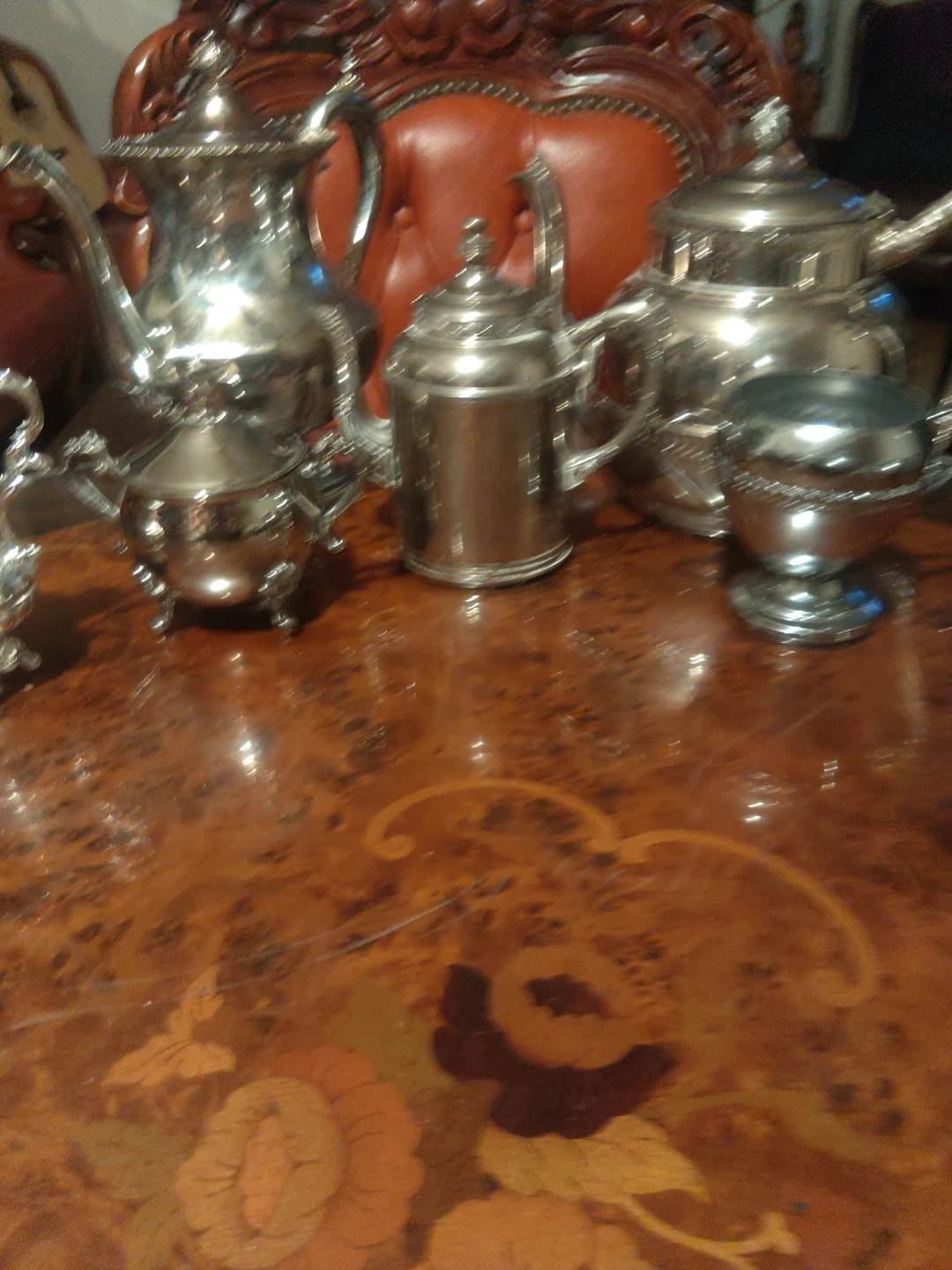 Silver-plated tea and coffee service set - photo 3