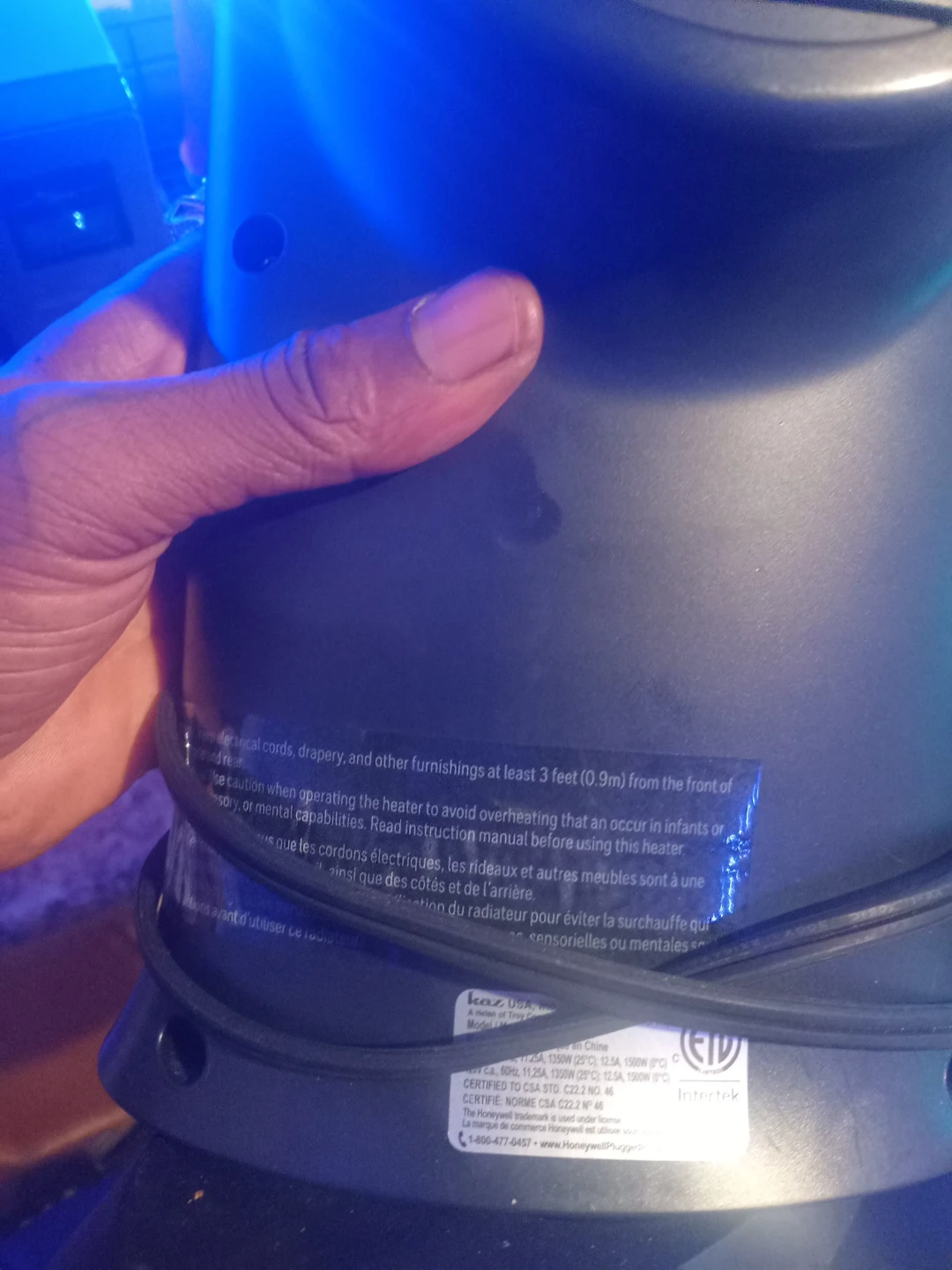 Honeywell Compact Tower space heater - photo 3