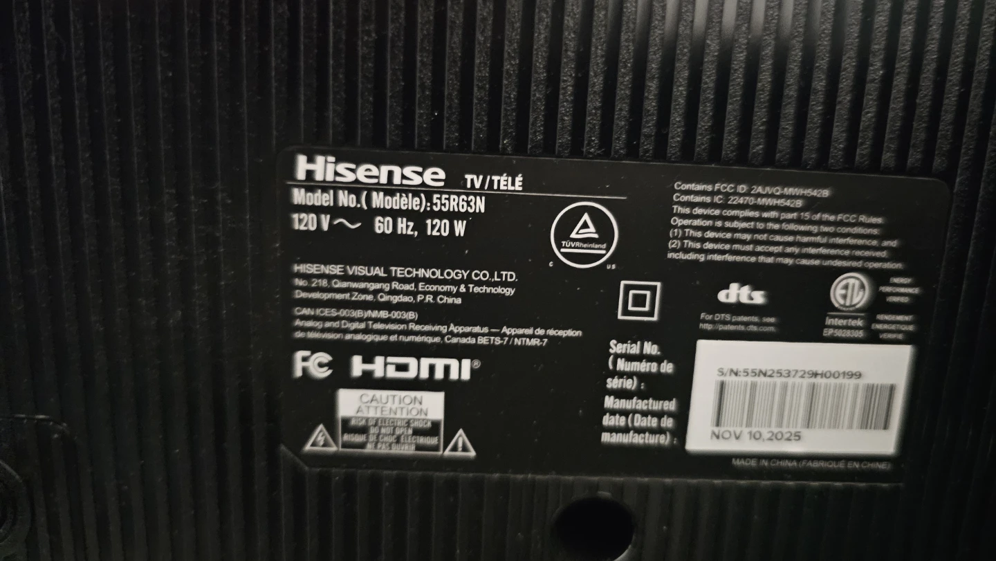 Hisense 55” 4K UHD Roku Smart TV – Excellent Working Condition - photo 2