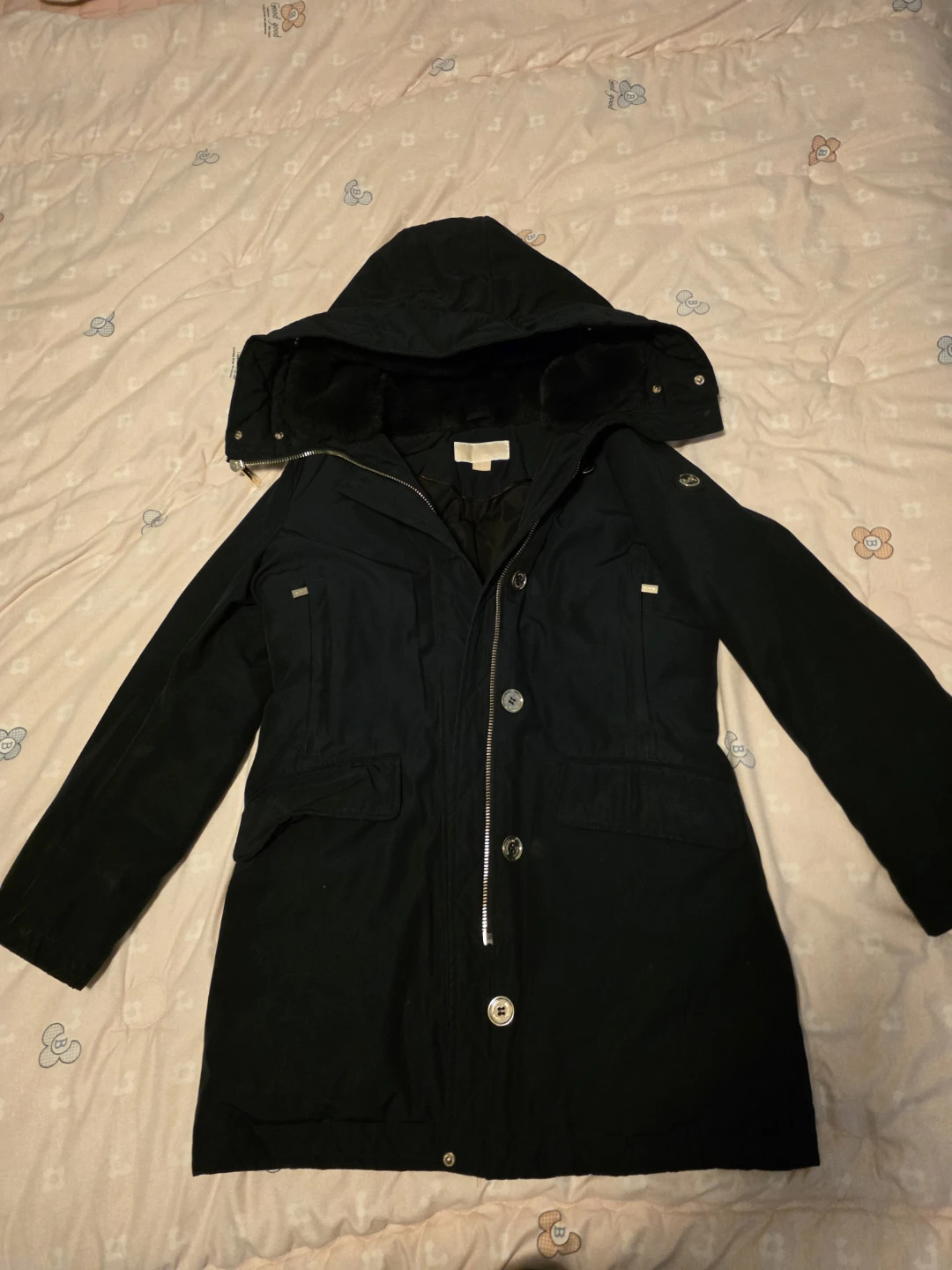 Michael Kors Black Hooded Parka