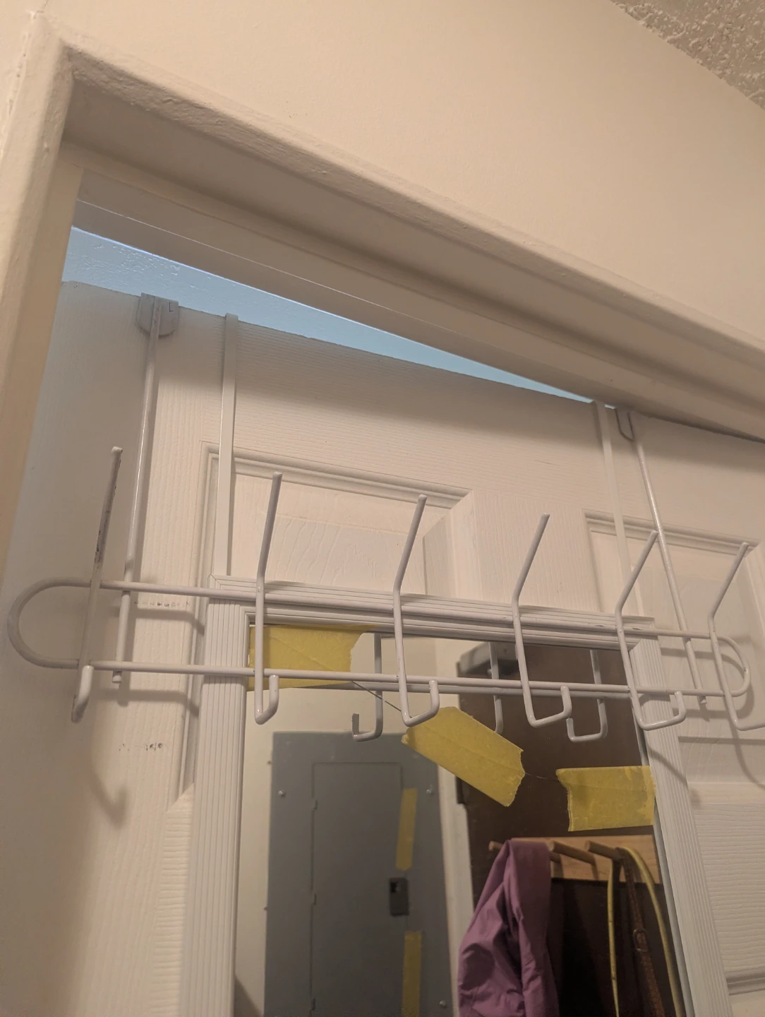 White Over-the-Door Coat Rack