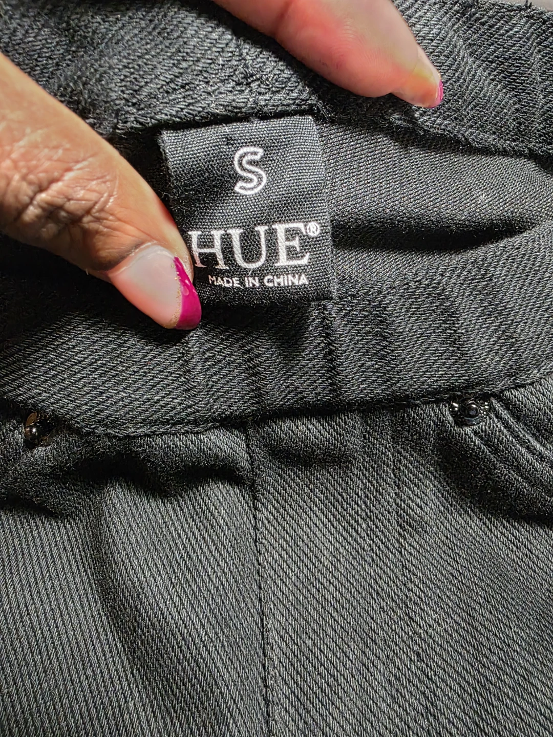 Hue Black Denim Leggings Size Small - photo 5