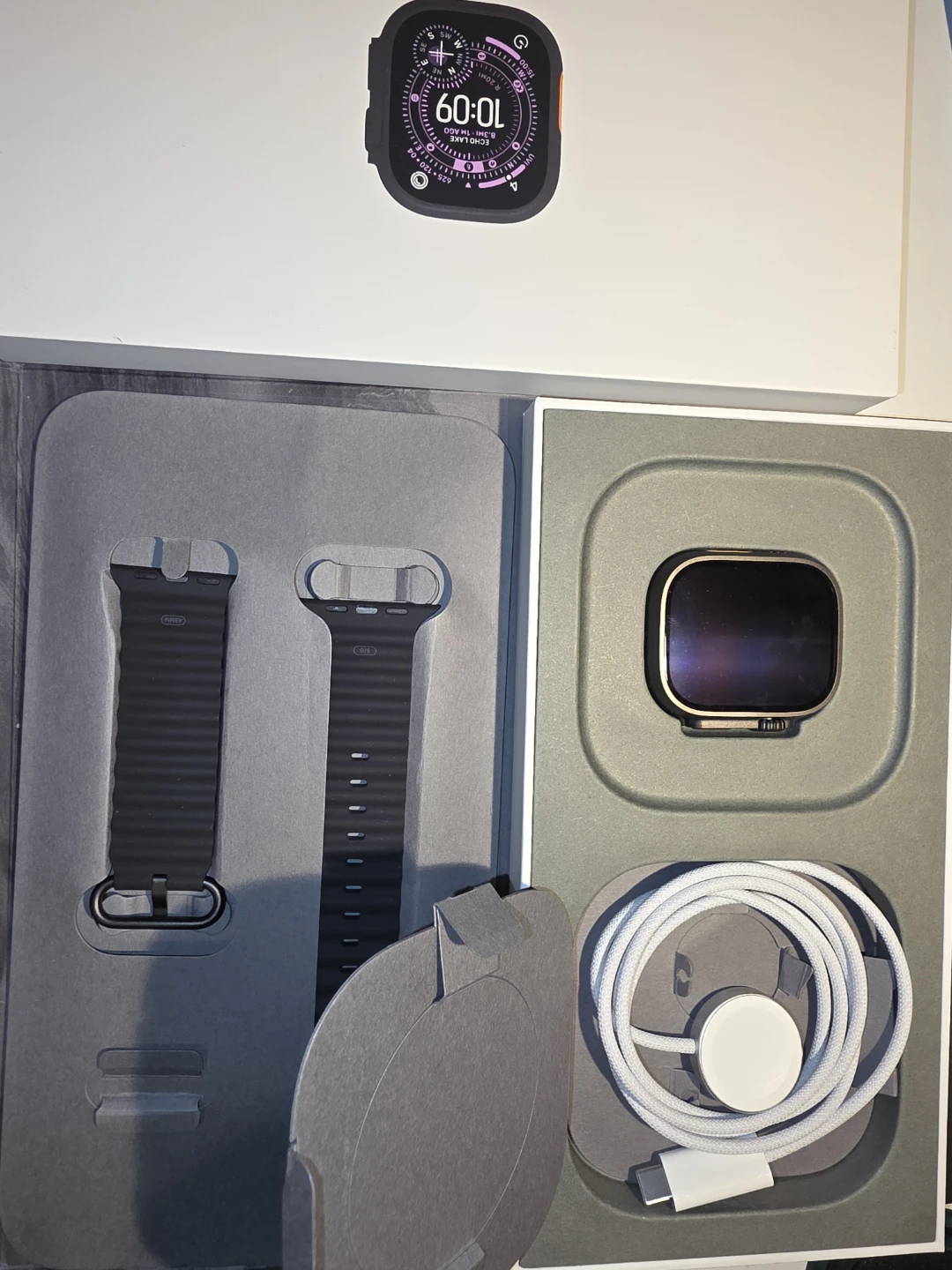 New Apple Watch Ultra 3 49mm Black  Ti with  Black Ocean Band - photo 2