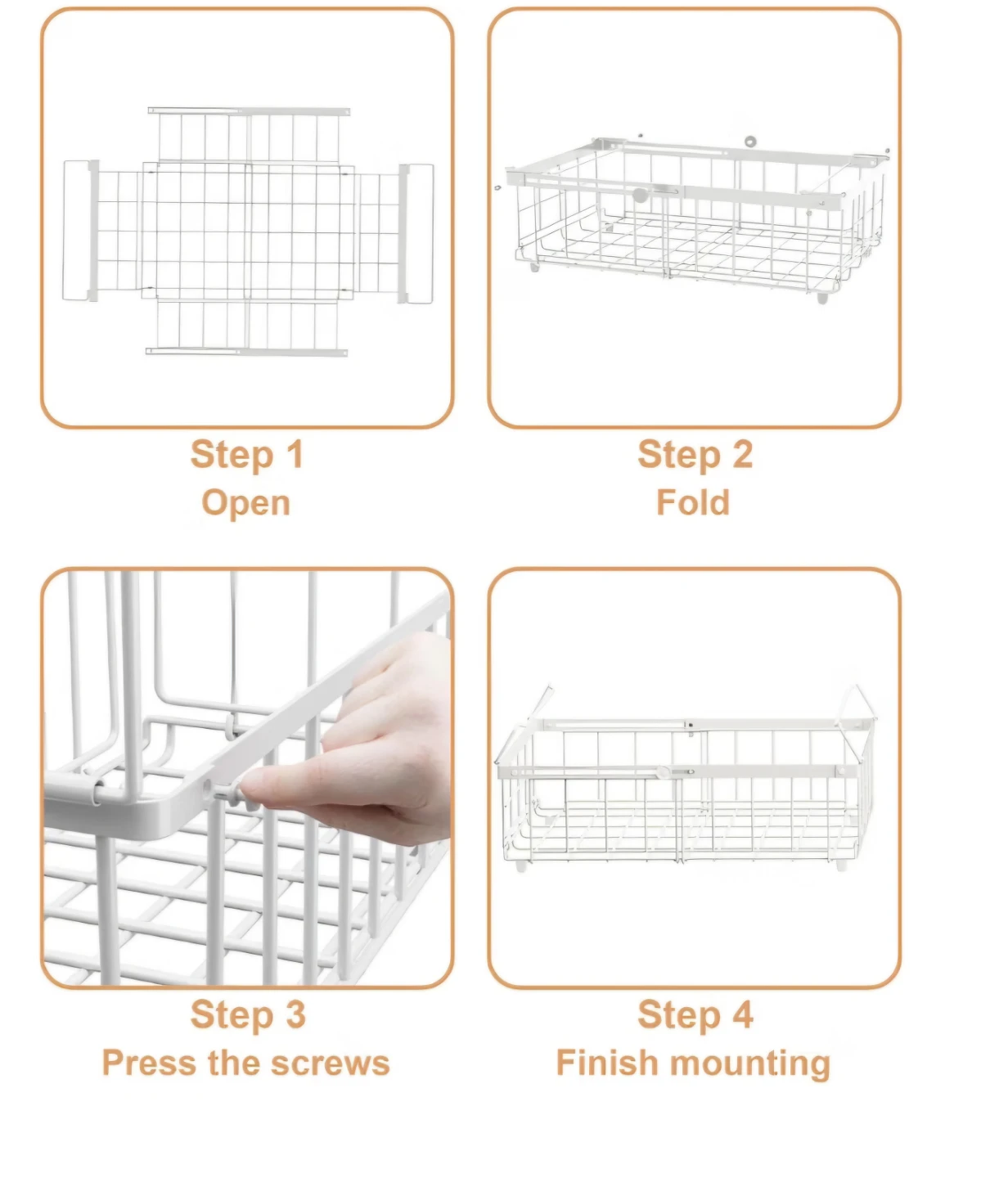 Adjustable Metal Freezer Storage Basket