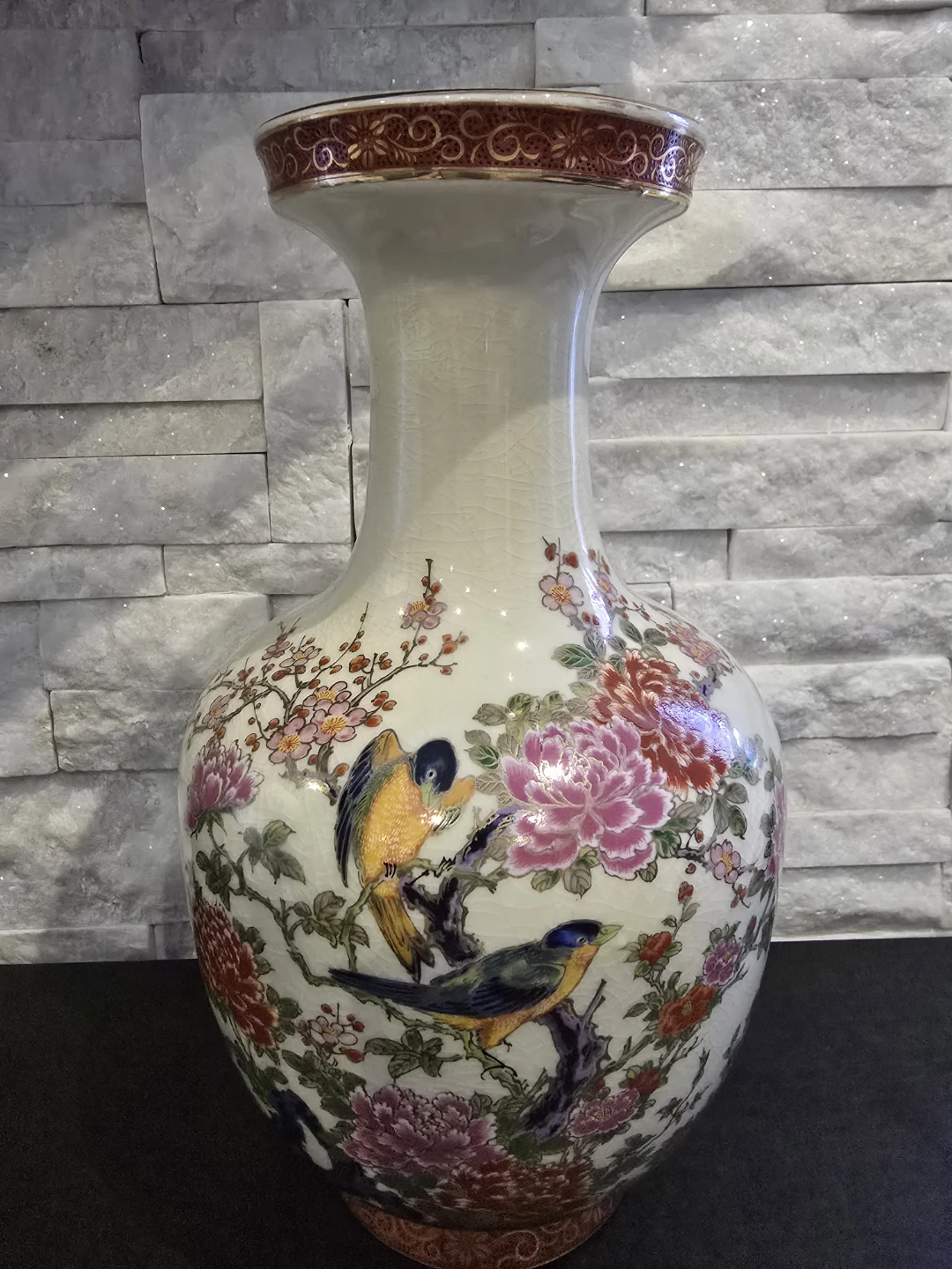 Vintage Japanese Decorative Vase – 12"