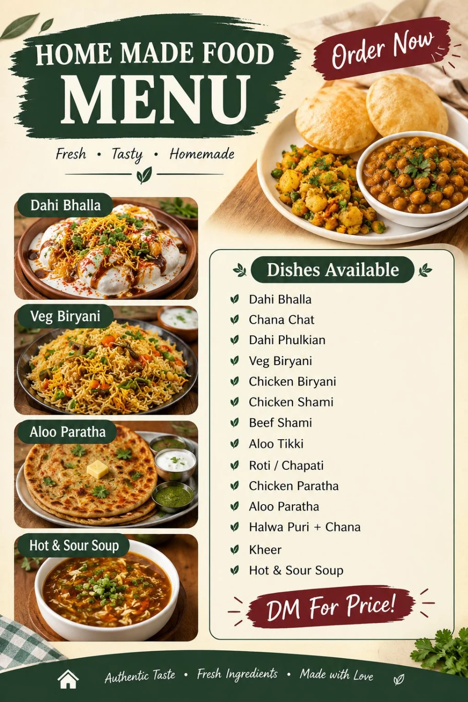 🏠 Homemade Desi Food – Fresh & Delicious!