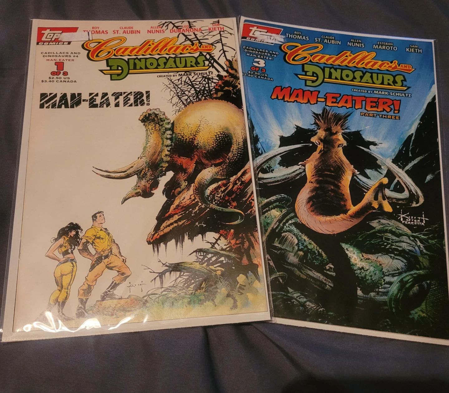 LF Cadillacs and Dinosaurs Man-Eater Comics Issues 1 and 3
