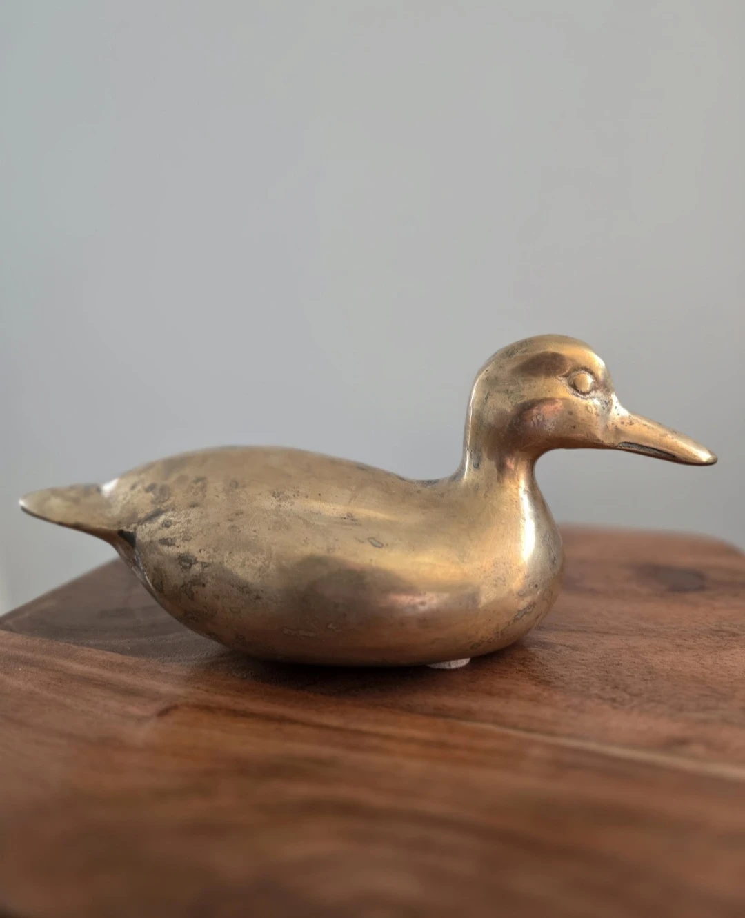 Vintage Solid Brass Duck Figurine