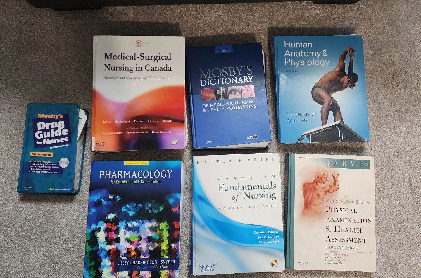 Set of 7 Nursing Textbooks