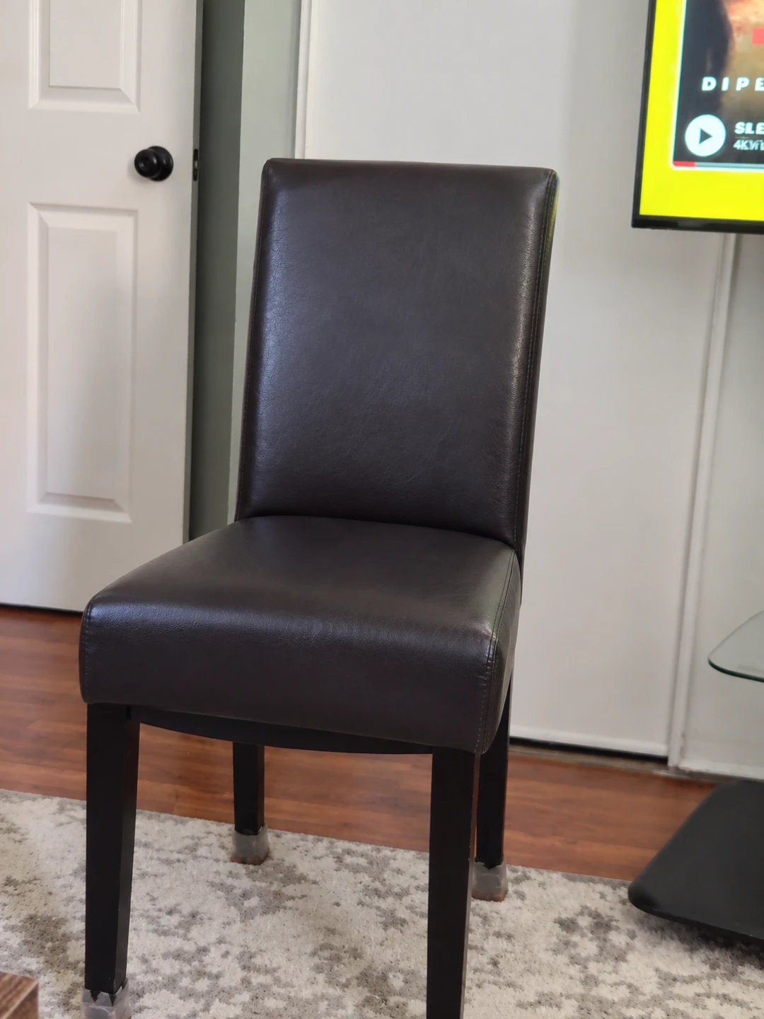 Leather Dining Chair with removable cover x3 - photo 2