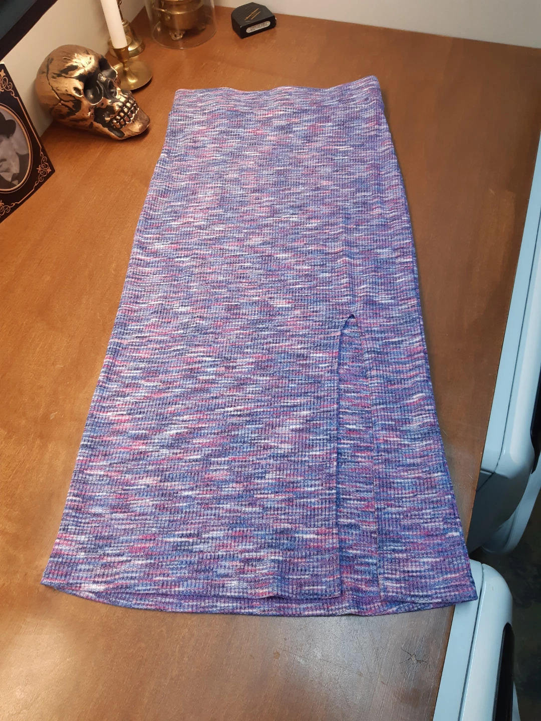 Buffalo David Bitton Purple Midland Knit Pencil Midi Skirt