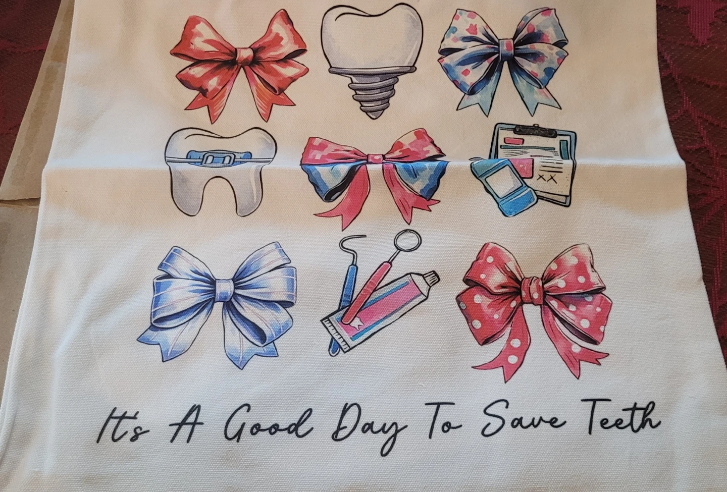 Dental Themed Canvas Tote Bag