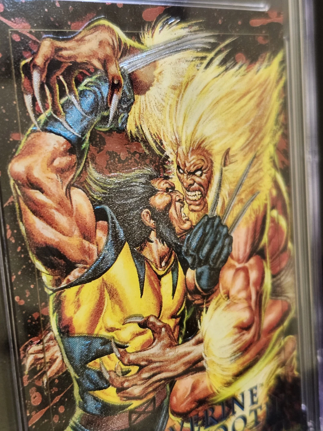 1992 Marvel Masterpieces Wolverine vs. Sabretoorth Card - photo 2