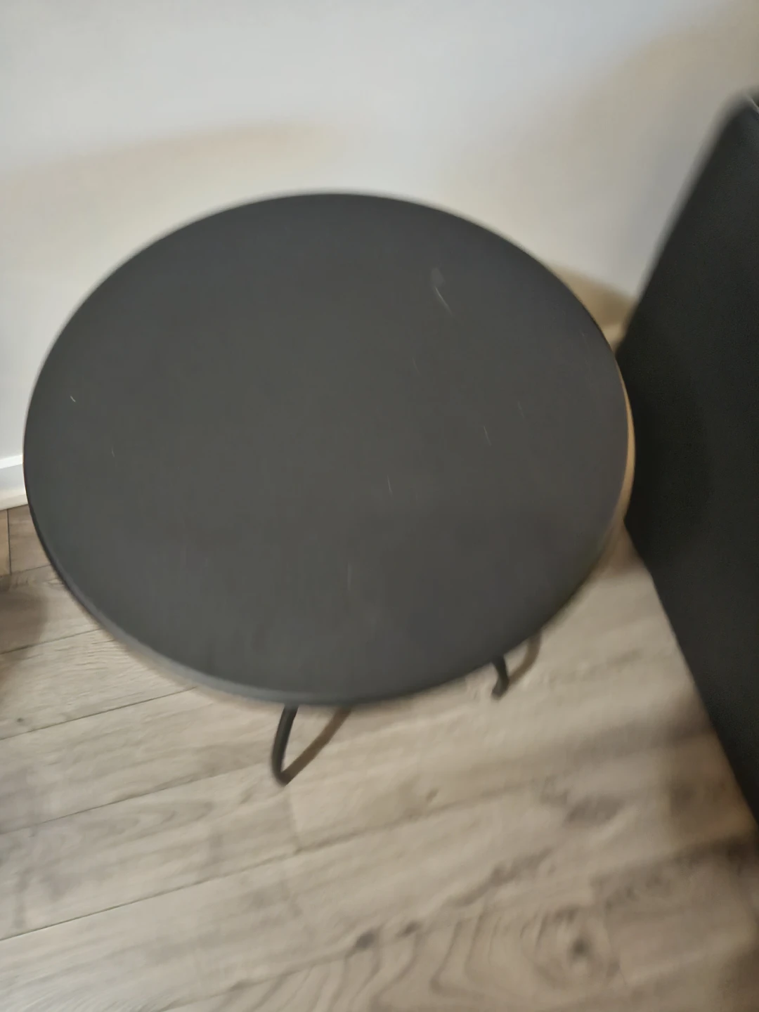 Round Black Side Table