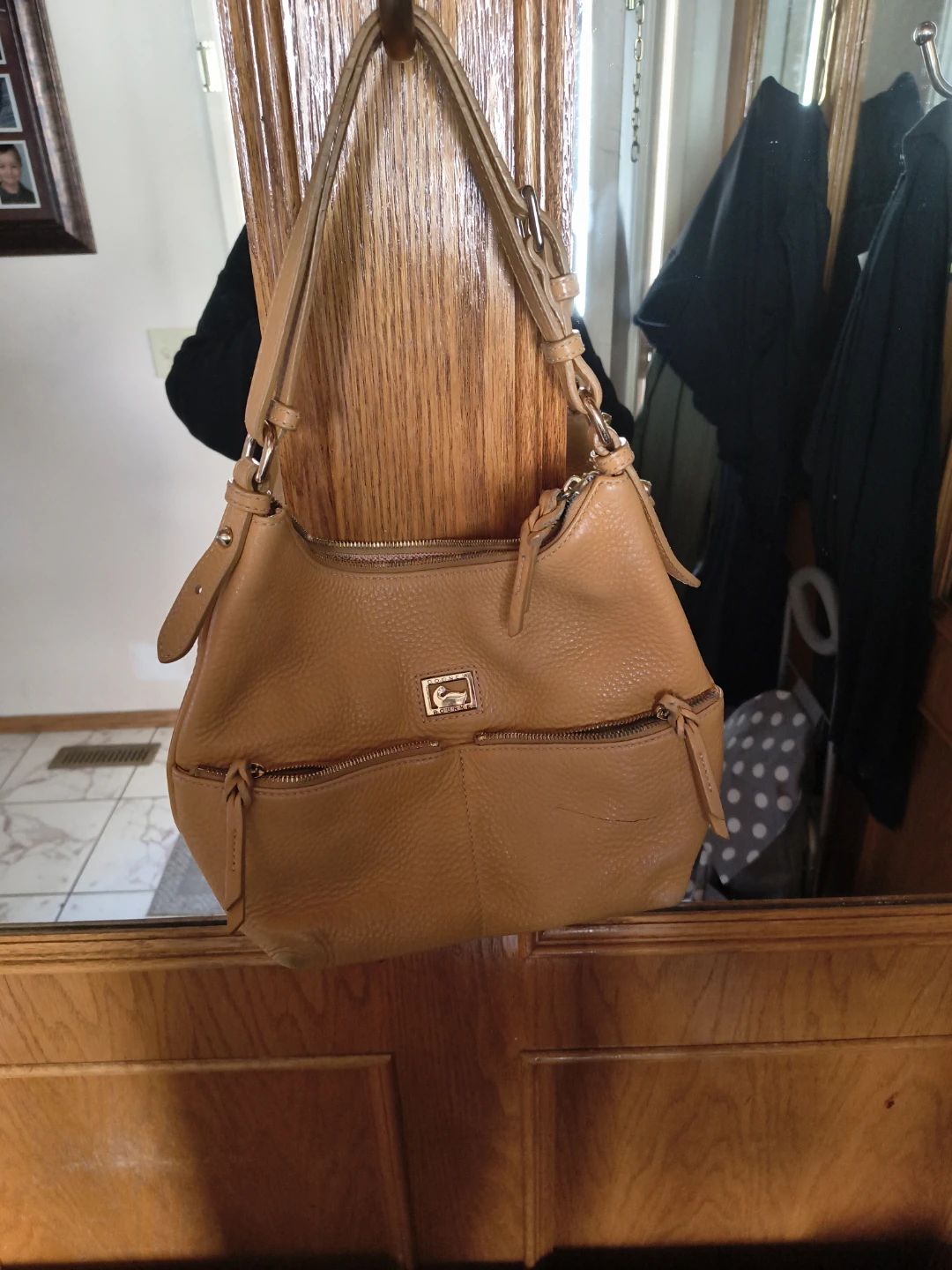 Dooney & Bourke Tan Leather Hobo Bag