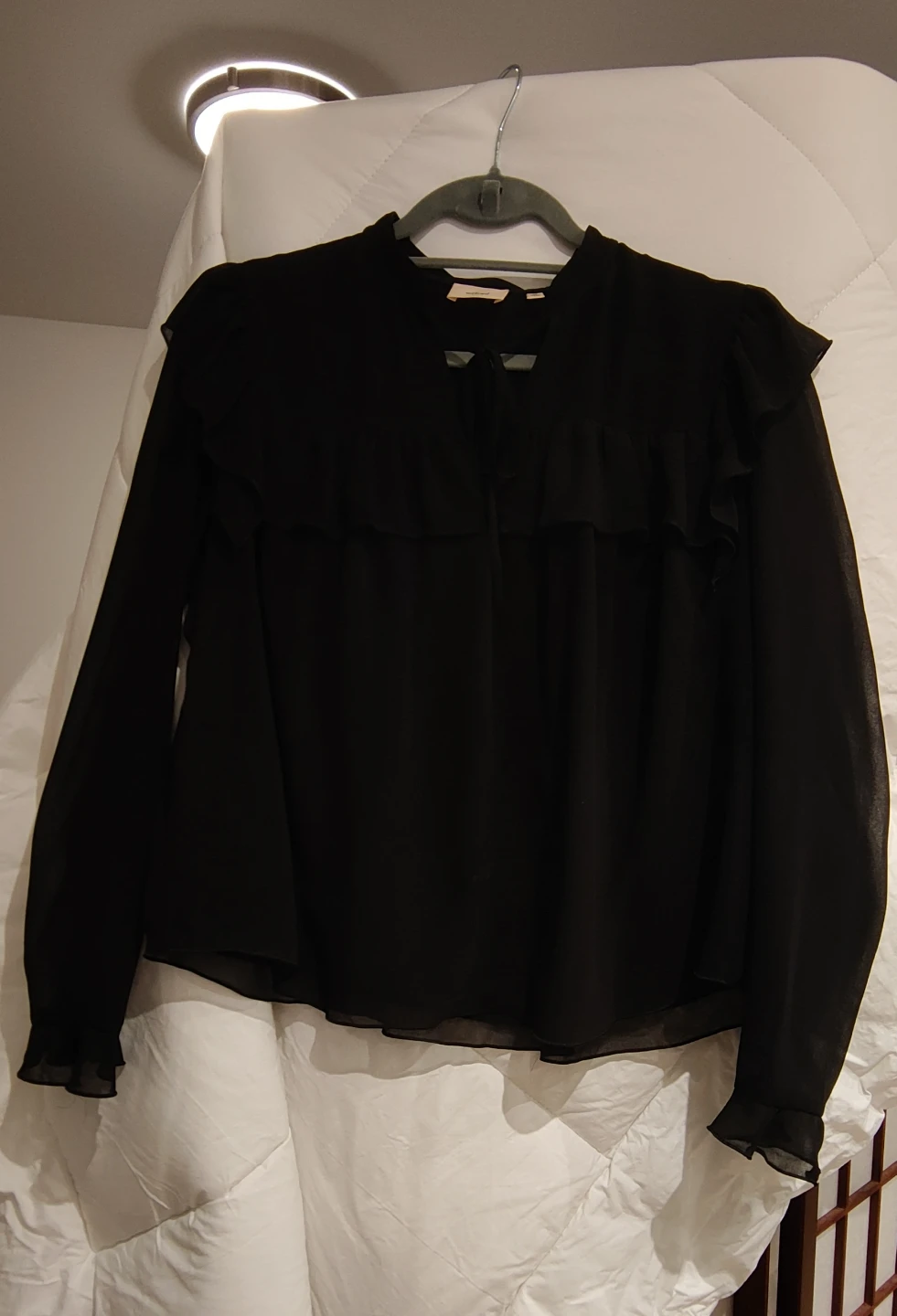Wilfred blouses and cardigan and cream blouse from Club Monaco!