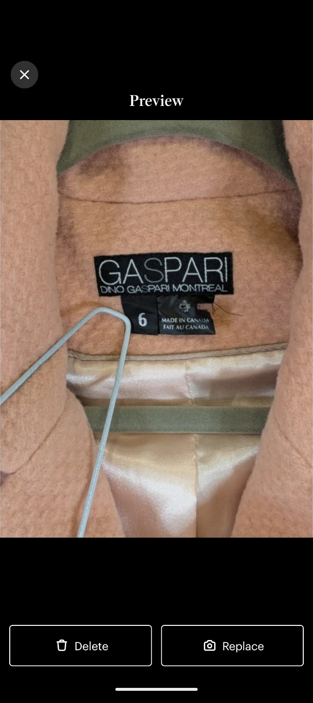 Gaspari Montreal Pink Coat - Size 6 - Wool Cashmere - photo 3