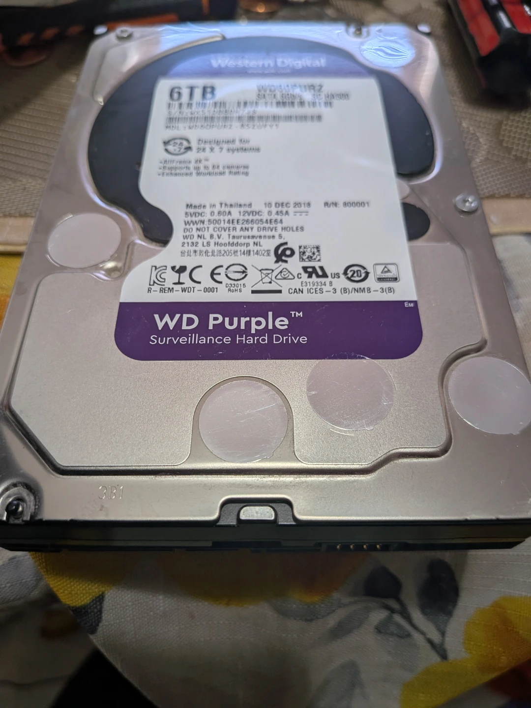 Western Digital Purple 6TB Surveillance Hard Drive (WD60PURZ) - photo 2