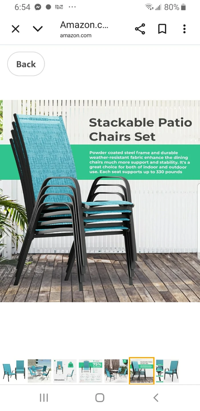 Patio Dining Chairs Set of 4 brand new - photo 2