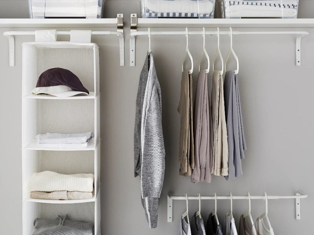 IKEA clothes rack bar rail, white - photo 2