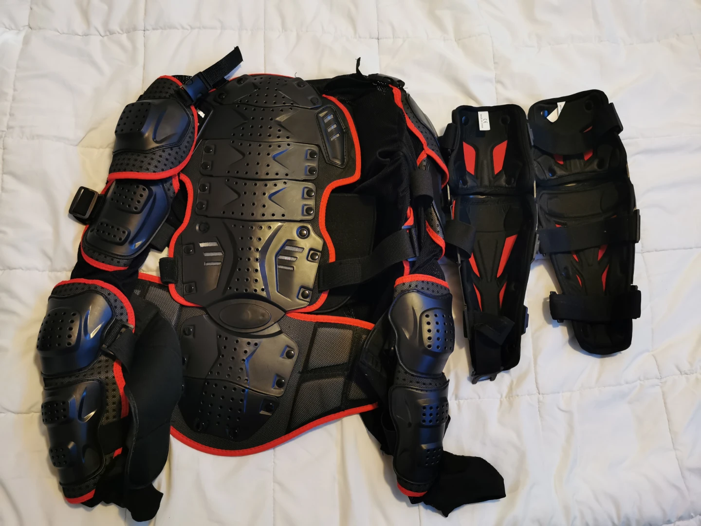 Motorcycle Body Armour Protective Jacket and Shin Guards - photo 2